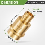 리토랑주 15팩 무연 1/2인치 구리-PEX 어댑터, 구리 튜브와 PEX-B 파이프의 빠른 연결을 위한 프로프레스 피팅 10 : 이지딜1번가