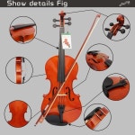 바로곱 하이 퀄리티 풀 사이즈 비올라 솔리드 메이플 모방 흑단 지판 케이스 활 브릿지 송진 및 스트링 : 수에노샵