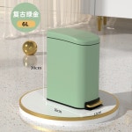 틈새 쓰레기통 가정용 거실 뚜껑 스테인리스 화장실 페달 1 6L 사철은 : 글로벌루트원