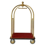 호텔 짐 카트 벨보이 웨건 짐카트 트롤리 러기지 수하물수레 로비 실버 밴 6인치 저소음 바퀴에 블랙 펠트 : 타오픽1004