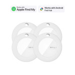 MiLi 미태그 듀얼 위치추적기 삼성 갤럭시 스마트태그 애플 에어태그 미아방지 키링 4개 : 레드빈