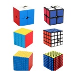 몽테조이 MOYU MeiLong 매직 큐브 2x2 3x3 4x4 5x5 블랙/스티커 교육 퍼즐 어린이를 장난감 선물 Cubo Magico : 엑키샵