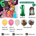 82PCS 오션 모험 나 풍선 열 세트 32 인치 녹색 번호 에어 글로브 1-9st 소녀 파티 홈 장식 : 트레이드셀32