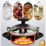 2L 스테인리스 스틸 압력솥 빠른 요리 인덕션 스토브용 지능형 무광택 손잡이 : 트레이드셀32