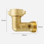 정원 호스 연결기 황동 엘보 밸브 관개 시스템 90도 곡선 디자인 간편 설치 : 성연전기