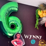 82PCS 오션 모험 나 풍선 열 세트 32 인치 녹색 번호 에어 글로브 1-9st 소녀 파티 홈 장식 : 트레이드셀32