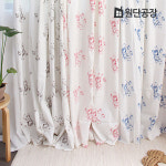 원단공장 린넨 천 대폭 15수 의류 커튼 가리개 앞치마 플라워 A2593 CZ : 원단공장