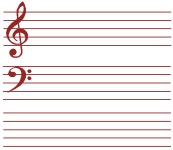 오선지 높은음자리표 낮은음자리표 악보 음악도장 : 도장스탬프닷컴