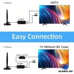 가 있는 실내 TV 안테나 장거리 4K1080p 디지털 HD 신호 부스터 DVBT2ATSC 강력한 위성 수신기 46-862M : 서대소소온