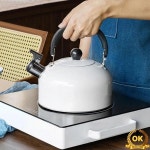 3L 가전 제품 스테인레스 스틸 차 물 주전자 휘파람 만들기 커피 평평한 바닥 울리는 : 트레이드셀32