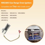NR038KX Gas Range Oven Igniter Compatible with Thor HRG3026 HRG3031U HRG3609U HRG3618U HRG3080U HRG4 : 레보00