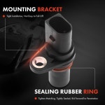 아우디 A3 A4 A5 콰트로 VW 제타 CC 티구안용 엔진 크랭크샤프트 위치 센서 06H906433 PC837 : 페이즈룸