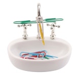 TUTU 주방 싱크대 책상 종이 클립 홀더 미니 싱크대 수도꼭지 책상 정리 사무실 선물 H0349 : Fred Market26