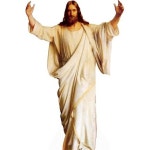 H48801 예수 그리스도 골판지 컷아웃 스탠디 : 스스라