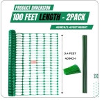 4피트 높이의 플라스틱 눈 울타리, 정원, 농장, 수영장, 과수원, 육종 농장(2PACK)에 적합한 안전 정원 메쉬 : 런더월드2