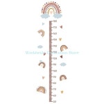 Q39B 높이 측정 벽 스티커 만화 무지개  방 성장 차트 데칼 원 유치원 : 미주에치