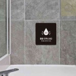 솔이 부착형 정사각안내판 알림판 22x22cm 화장실사인 화장실팻말 안내표지판 절약문구 : 꿈꾸는 좋은상품 추천샵