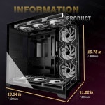 ANSAITE PC 케이스 9 PWM ARGB 팬 사전 설치 미드 타워 게이밍 타입-C  C9 : 백야커머스