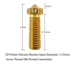16Pc 화산 노즐 키트 바이퍼 황동 3D 프린터 02 /04 /06 /08mm 포병 1 16Pcs Ender 3 Nozzle 0. : 백야커머스
