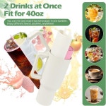 스탠리 40온스 텀블러 호환 실리콘 2in1 컵 음료 분리기 양면 뚜껑 포함 : 빅원물류16