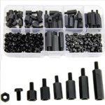 나사 볼트 나사못 플라스틱 나무 마더보드 고정 나일론 스탠드오프 컬럼 세트 암수 M3 PCB 스페이서 스페이싱 180개 육각 혼합 180PCS... 