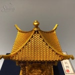 불교 용품 청동 도금 관음(관음) 불상 탑 불교 장식용 제단 장식품 : 파크상사.