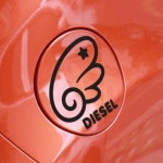 차량 주유구 디젤 스티커 데칼 자동차 주유 확인 날개 블랙스티커 : 심플터치