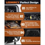 LEDMIRCY 5x7 LED 헤드라이트, H6054 헤드라이트 2PCS 7x6 어셈블리 DOT 승인됨 H5054 H6014 H6052 랭글러 혼다, 토요타 닷지 호환... 