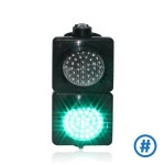 플라스틱 렌즈 100mm DC 12V 빨간색 녹색 교통 신호등 : 모노데이14