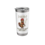 F-Caw-F 루스터 밈 웃긴 치킨 I m Awake 스테인리스 스틸 단열 텀블러 Black 20 Ounces : 도니상점원