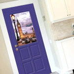 땡땡플 시계탑 현관문 시트지 바이올렛 현관문리폼 화장실문시트지 도어리폼 : 땡땡플러스