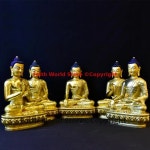 조각상 불교 Vairocana Aksobhya Ratnasambhava Amitabha Amoghasiddhi 금도금 조각상 2025 A 세트 5 개 : 파크상사.