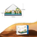 세트 - 2273PCS 스핑크스 아키텍처 미니 벽돌 키트 장난감, 기자 블록의 그레이트 피라미드, 유명 랜드마크 컬렉션, 홈 데코 210058 : 오하이픽스몰
