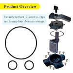 Ctuoptuo 12 세트, Jandy NeverLube / Pentair 밸브용 36개 교체 밸브 커버 및 샤프트 O-링(P /N O-515-KIT-9, 1132 /5101620 : 벨라 바이