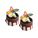 [빠른배송] 시럽 컵케이크 모형(초코) 2개 초콜릿 생크림 과일 컵케익 : 데코봉봉