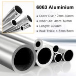 6063 알루미늄 파이프 길이 300mm 직경 12 13 14 15 16 17 18 19 60mm 5mm 직선 원형 합금 튜브 : 트렌드바잉