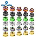 Wanyifa 티타늄 너트 M5M6M8M10M12 플랜지 12 포인트 이중 육각형 CNC 너트 오토바이 수정 : 루카스원스