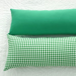스코홈 안고베고 바디필로우 긴베개 커버 2p 세트 그린+체크그린, 100 x 40 cm : 스코홈