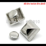 실버 톤 스퀘어 피라미드 크 리벳 스터드 스팟 12mm x 12mm 7mm 가방 가죽 의류 J1765 -30 세트 : 루카스워드