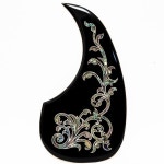 어쿠스틱 기타 픽가드 아발론 쉘 인레이 D45 스타일 40-42인치 기타용 자가 접착 스크래치 플레이트 보호 픽가드 : 몽키앤네이처