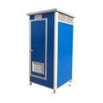 간이 야외 공중 화장실 포세식 재리식 수세식 변기 1.1x1.1 스카이 블루 : 훈초이스