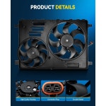 PHILTOP 엔진 냉각 라디에이터 팬 어셈블리 11-16 S60 08-15 S80 15-16 V60 08-10 V70 10-16 XC60 XC70 2.0L 3.2L 전기 키트... 