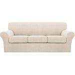 소파 커버 3개용 쿠션 슬립커버 세척 가능한 개용 개별 커버에는 자카드 원단(쿠션 3개, 비스코티 베이지)이 포함되어 있습니다 : 케이데이마켓