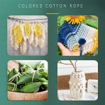 HDviai 2mm x 594야드 마크라메 코드 - 매듭 장식 색상의 가닥 공예품 천연 로프 꼬인 DIY 식물 18가지 제작을 4가지 프로젝트 벽걸이 면... 