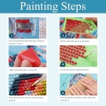 성인용 제모자이크 다이아몬드 페인팅 키트, 로터스 아트 5D 드릴 초보자를 위한 인치 아트, 12x16 장식, 풀 평화로운 보석 홈 G9058 : 더판다.