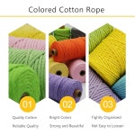 HDviai 2mm x 594야드 마크라메 코드 - 매듭 장식 색상의 가닥 공예품 천연 로프 꼬인 DIY 식물 18가지 제작을 4가지 프로젝트 벽걸이 면... 