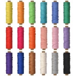 HDviai 2mm x 594야드 마크라메 코드 - 매듭 장식 색상의 가닥 공예품 천연 로프 꼬인 DIY 식물 18가지 제작을 4가지 프로젝트 벽걸이 면... 