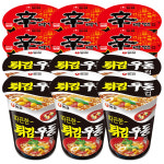 농심 컵라면 작은컵 2종 신라면65gx6개+튀김우동62gx6개 : 큐마트솔루션