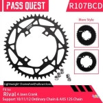 PASS QUEST Sram Rival 107BCD 체인휠 전기 변환 좁은 와이드 톱니 싱글 디스크 용 도로 자전거 : 미주에사