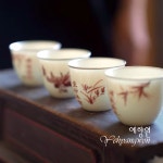 [다도 다기] 예향원 경덕진 반홍 수회 사군자 은구배 찻잔 50ml C-5800 : 예향원